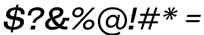 PolySans NeutralWideItalic Instance Font OTHER CHARS