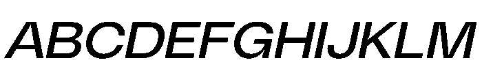 PolySans NeutralWideItalic Instance Font UPPERCASE