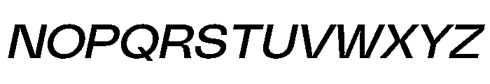 PolySans NeutralWideItalic Instance Font UPPERCASE