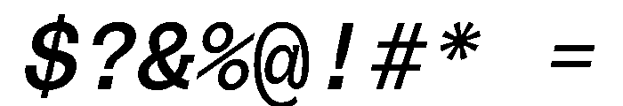 PolySans RelaxMonoItalic Instance Font OTHER CHARS