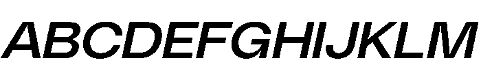 PolySans RelaxWideItalic Instance Font UPPERCASE