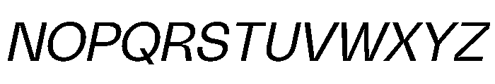 PolySans SlimItalic Instance Font UPPERCASE