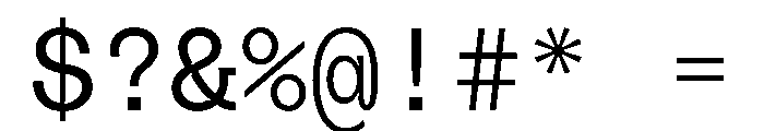 PolySans SlimMono Instance Font OTHER CHARS