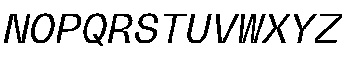 PolySans SlimMonoItalic Instance Font UPPERCASE