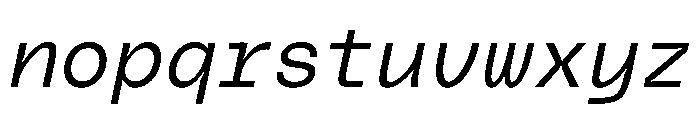 PolySans SlimMonoItalic Instance Font LOWERCASE