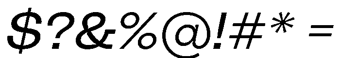 PolySans SlimWideItalic Instance Font OTHER CHARS