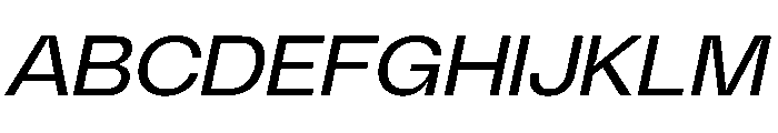 PolySans SlimWideItalic Instance Font UPPERCASE