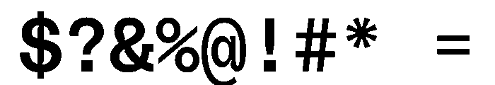 PolySansHebrew MedianMono Instance Font OTHER CHARS