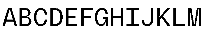 PolySansHebrew SlimMono Instance Font UPPERCASE