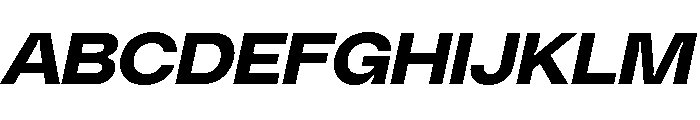 PolySansItalic BulkyWideItalic Font UPPERCASE