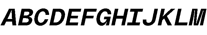 PolySansItalic MedianMonoItalic Font UPPERCASE