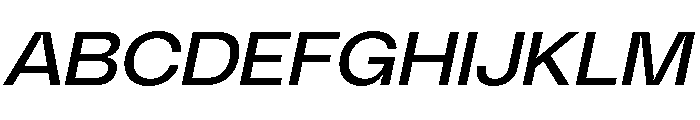 PolySansItalic NeutralWideItalic Font UPPERCASE