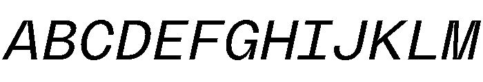 PolySansItalic SlimMonoItalic Font UPPERCASE