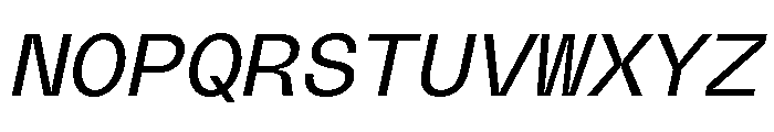 PolySansItalic SlimMonoItalic Font UPPERCASE