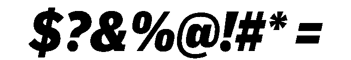 Popular Black Italic Font OTHER CHARS