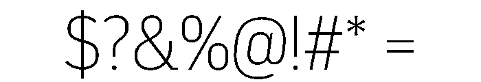 Popular Extralight Font OTHER CHARS