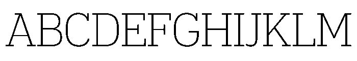 Popular Extralight Font UPPERCASE