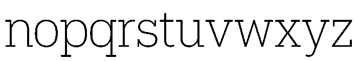 Popular Extralight Font LOWERCASE