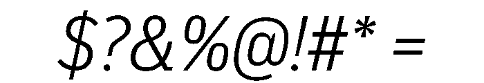 Popular Light Italic Font OTHER CHARS