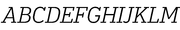 Popular Light Italic Font UPPERCASE