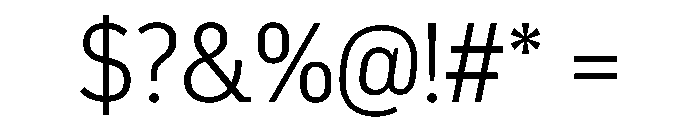 Popular Light Font OTHER CHARS