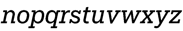 Popular Regular Italic Font LOWERCASE