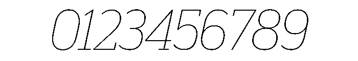 Popular Thin Italic Font OTHER CHARS