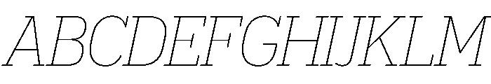 Popular Thin Italic Font UPPERCASE