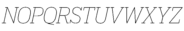 Popular Thin Italic Font UPPERCASE