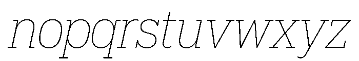 Popular Thin Italic Font LOWERCASE