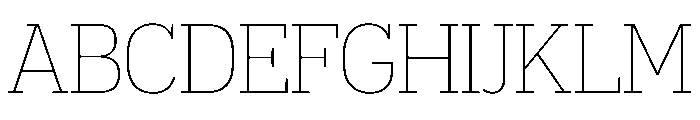 Popular Thin Font UPPERCASE