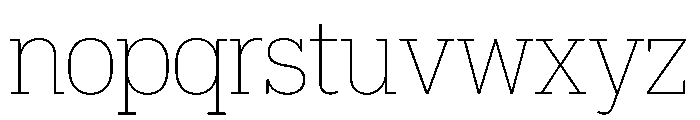 Popular Thin Font LOWERCASE