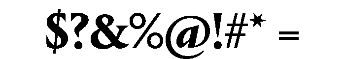 Portrait Bold Font OTHER CHARS
