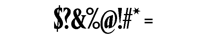 Portrait Condensed Bold Font OTHER CHARS