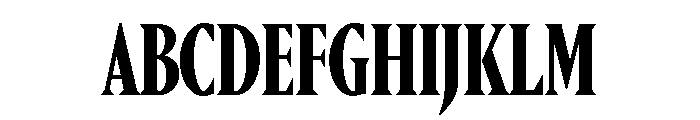 Portrait Condensed Bold Font UPPERCASE