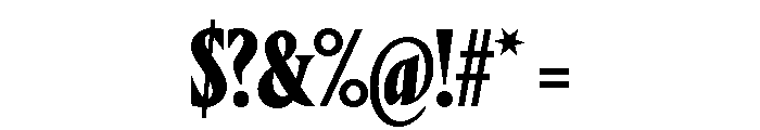 Portrait Condensed Heavy Font OTHER CHARS