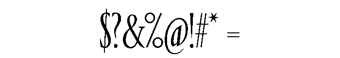 Portrait Condensed Light Font OTHER CHARS