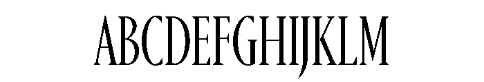 Portrait Condensed Light Font UPPERCASE