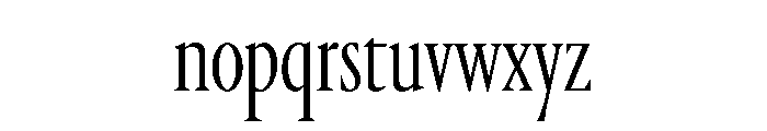 Portrait Condensed Light Font LOWERCASE