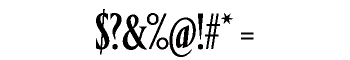 Portrait Condensed Medium Font OTHER CHARS