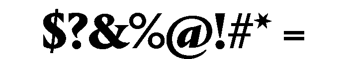 Portrait Heavy Font OTHER CHARS
