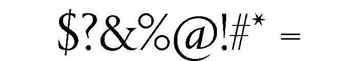 Portrait Light Font OTHER CHARS