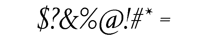 Portrait Q Light Italic Font OTHER CHARS