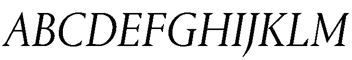 Portrait Q Light Italic Font UPPERCASE