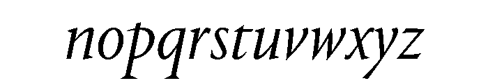 Portrait Q Light Italic Font LOWERCASE