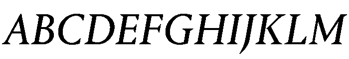 Portrait Text Regular No 2 Italic Font UPPERCASE
