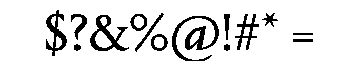 Portrait Text Regular No 2 Font OTHER CHARS