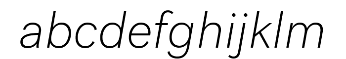 Post Grotesk Thin Italic Font LOWERCASE
