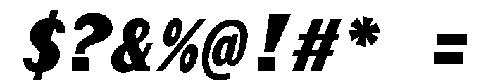 Post TRIAL MonoHeavyItalic Instance Font OTHER CHARS