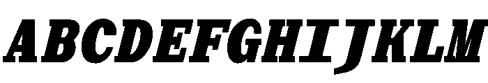 Post TRIAL MonoHeavyItalic Instance Font UPPERCASE